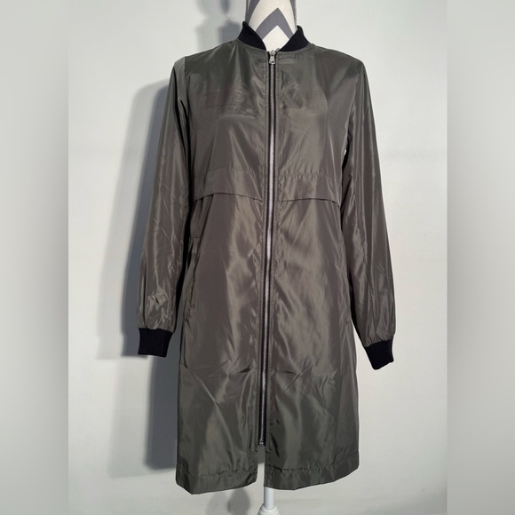 Y2K Bebe $98 Long Bomber Utility Jacket - Military / Olive Green - XS (0-2) - Picture 4 of 8